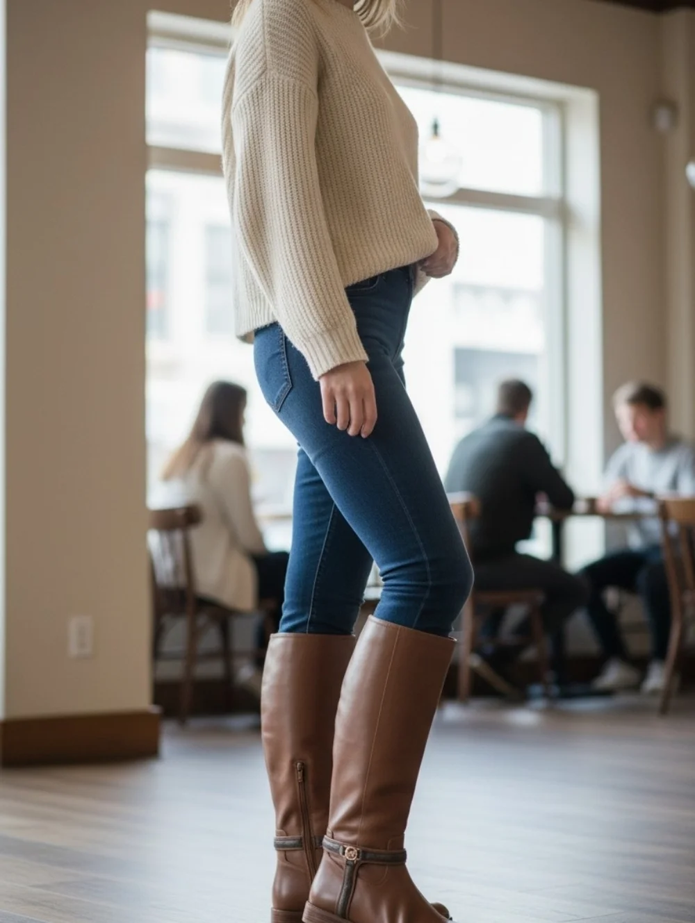 Michael Kors Tan Leather Riding Boots